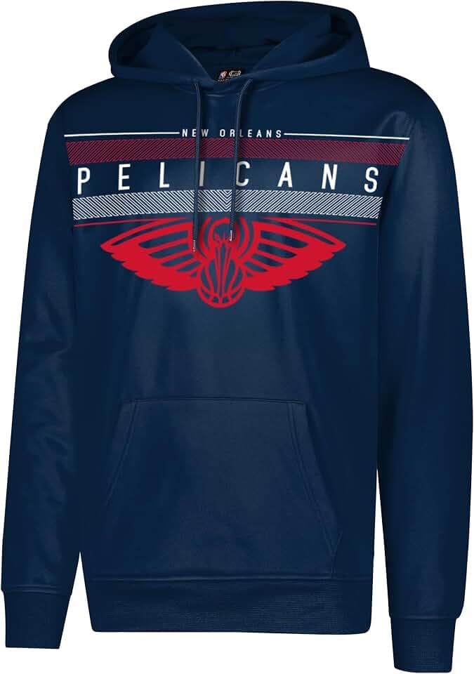 NBA Herren Fleece Hoodie Pullover Sweatshirt Poly Midtown, Herren, Midtown Hoodie,GHM1461F-NP-Medium, blau, Medium