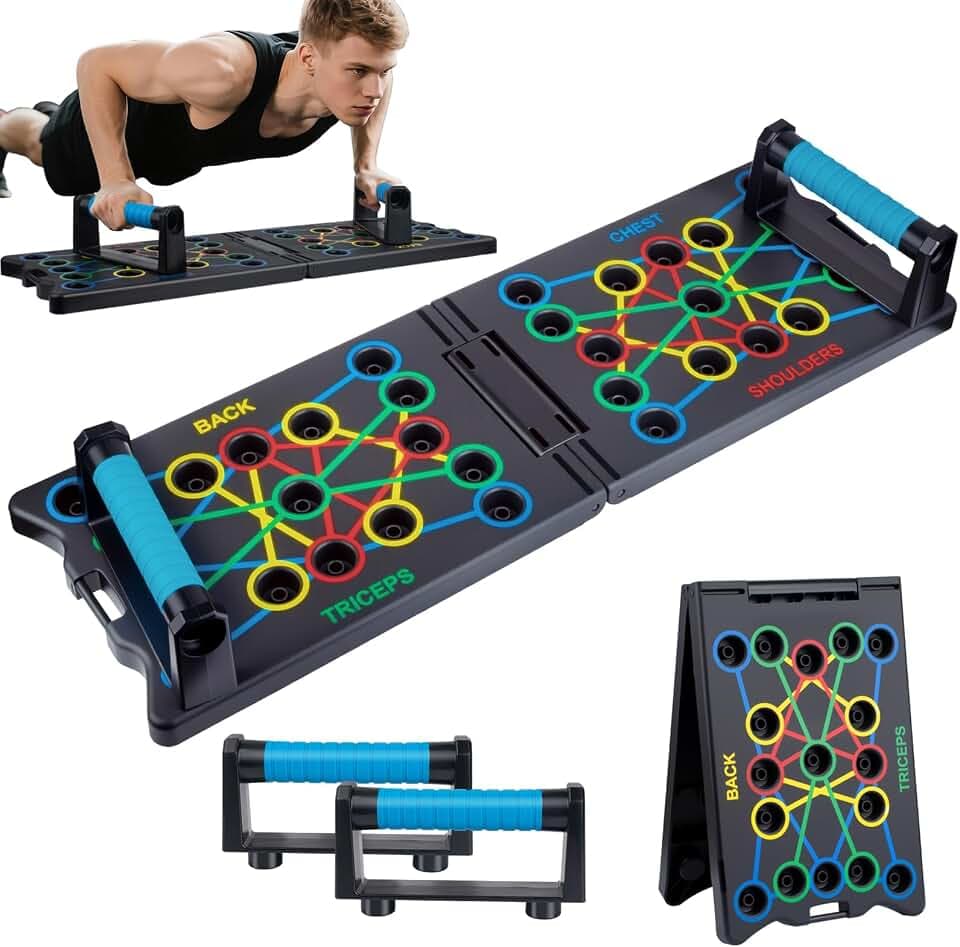 Liegestütze Brett, 24 IN 1 Faltbare Push-Up Liegestütz Brett mit Handgriff für Muskeltraining Effektiv Für Männer Frauen Liegestützgestell