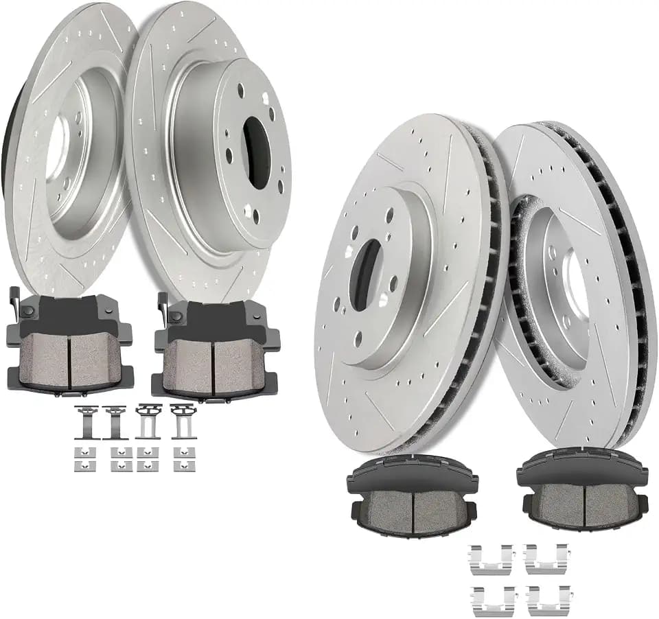 SCITOO Brake Kits Front Rear Brake Rotors Brake Pad:31275;31479;D787;D537