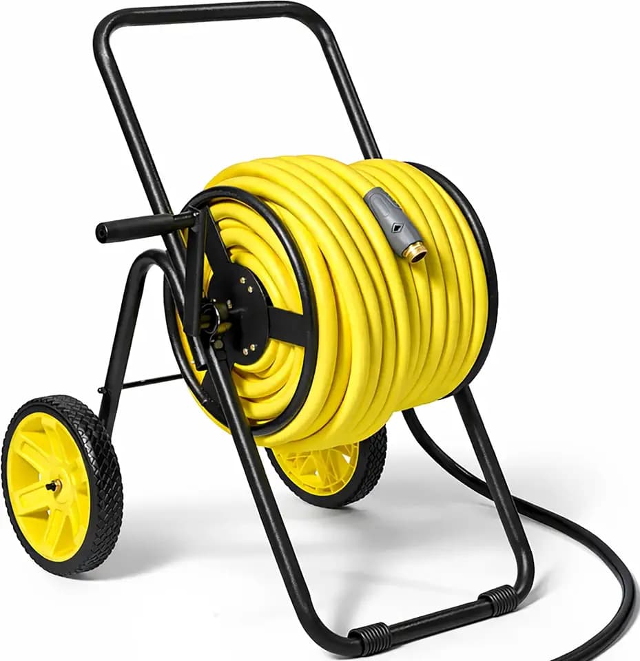 2-Wheel Garden Hose Reel Cart, Residential Duty Hose Reel,175ft Capacity