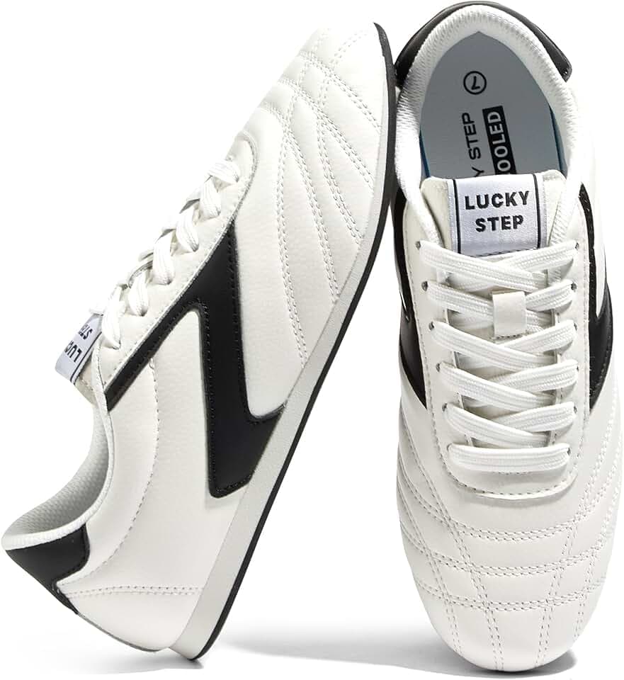 LUCKY STEP Women's Lightweight Fashion Sneakers Thin Sole Athletic Casual Running Gym Workout Comfortable Walking Tennis Trainers Shoes