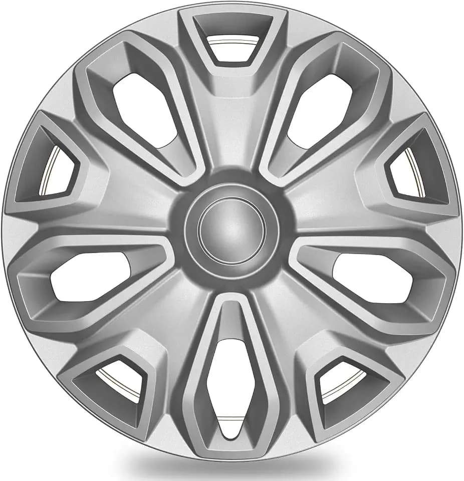 TangMiGe 4-Pack Hubcaps Wheel Covers Compatible with Ford Transit 150/250 / 350, 2015 2016 2017 2018 2019 2020 2021 2022 2023 2024, 16 inch, 5 Y Spok, Standard Leg, Silver Color