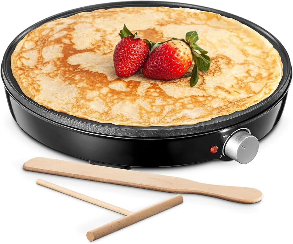 Yabano Crêpe maker Elektrisch 30cm Pfannkuchen Maker 1000W