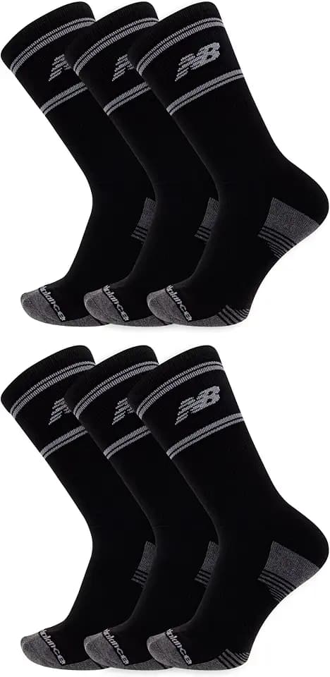 New Balance Unisex Adult Performance Cushioned Crew Socks, 6-12 Pairs
