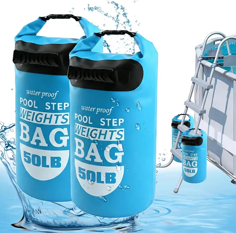 Pool Ladder Weights 2Pack 50LB 500D PVC Waterproof Sandbags with Handles
