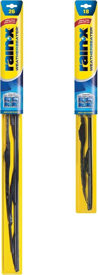 Rain-X 820145 WeatherBeater Wiper Blades, 26" and 18" Windshield Wipers (Pack of 2), Automotive Replacement Windshield Wiper Blades That Meet Or Exceed OEM Quality And Durability Standards