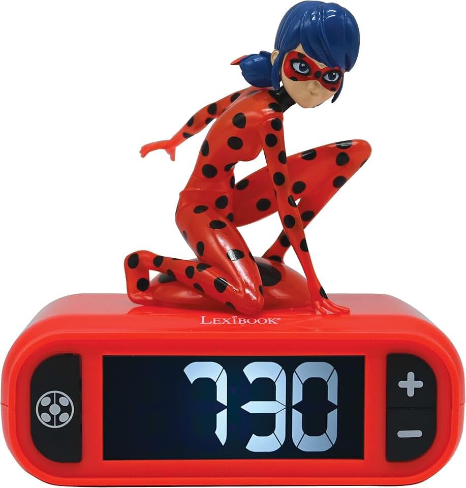 LEXiBOOK, Miraculous Nightlight Alarm Clock, RL800MI