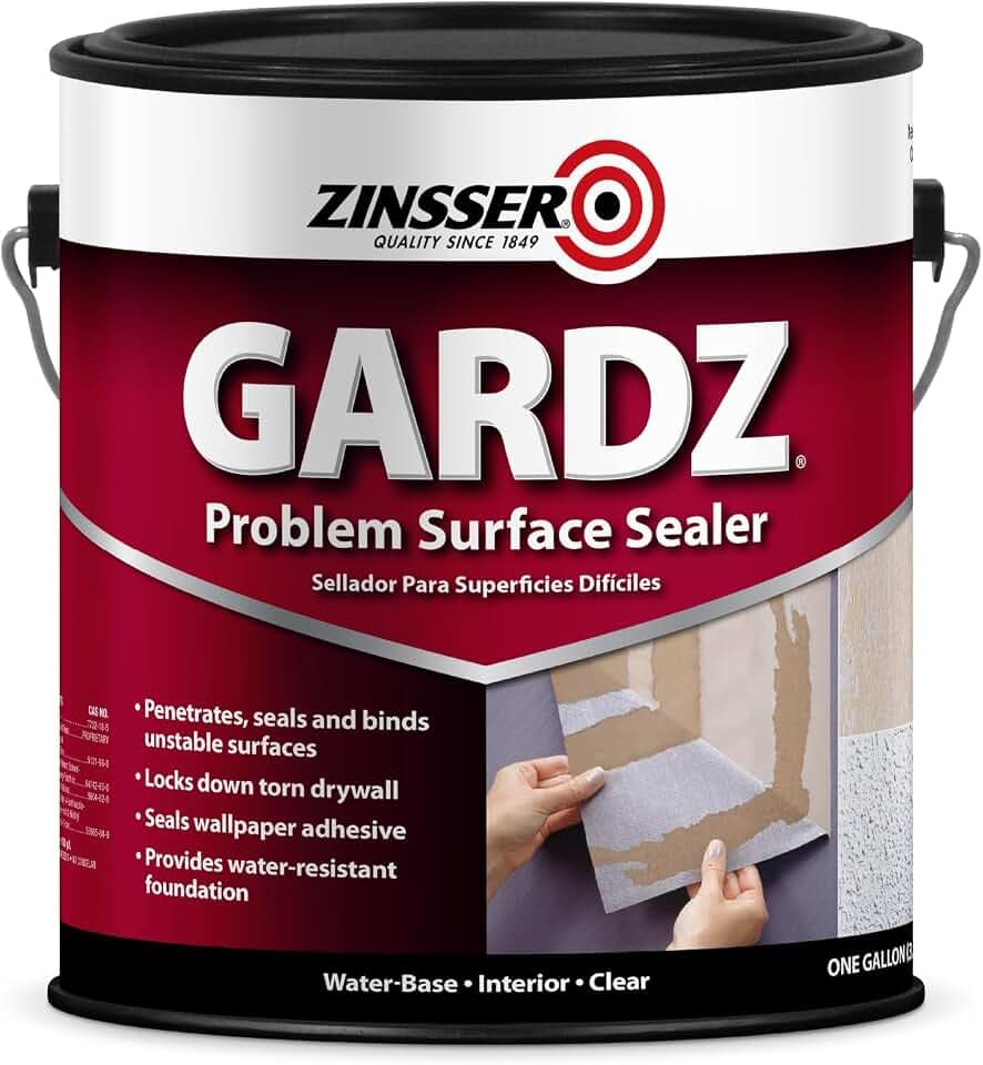 Zinsser Gardz Water-Based Problem Surface Sealer, Clear, 1 Gallon
