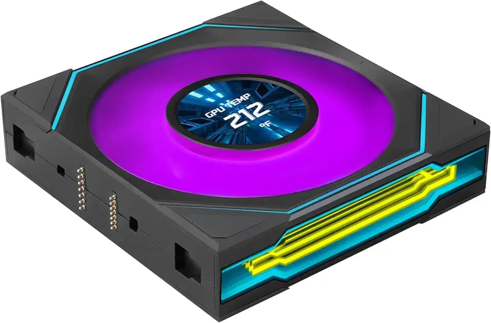 Lian Li UNI Fan SL-INF LCD Flex 120mm Reverse Blade ARGB Fan, Single Pack, Controller Not Included, Black (12RSLIND1F1B)