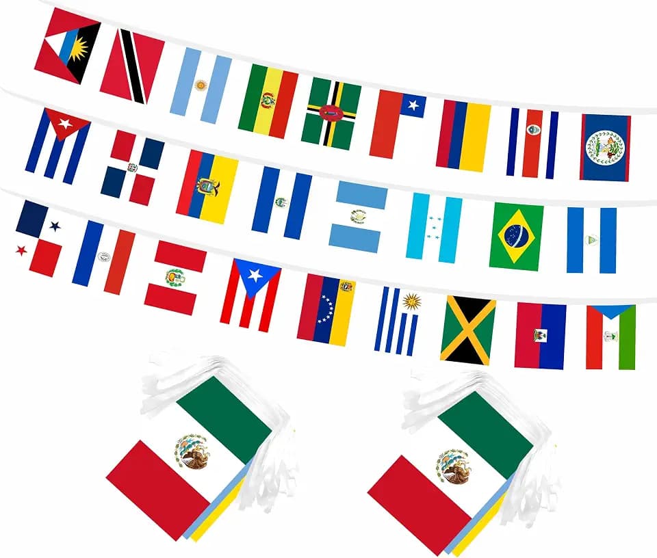 2 Set 33 Countries Latin America String Flags Banner 80 Ft 66 Pcs