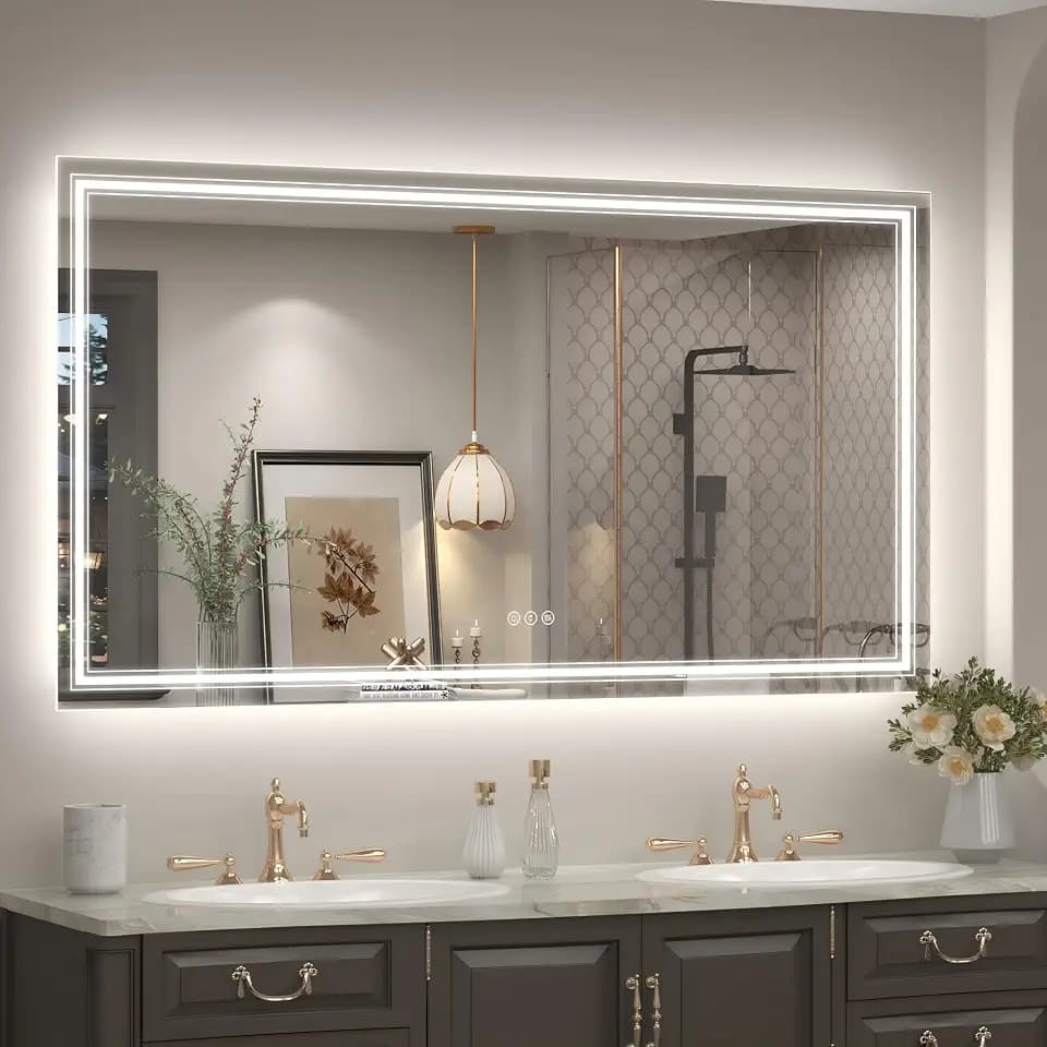 60x28 LED Bathroom Mirror