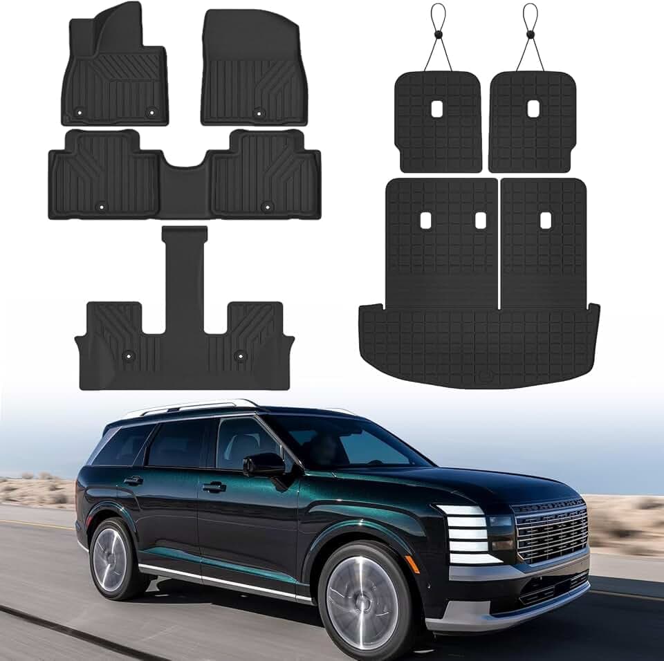 Floor Mats & Cargo Liner for 2026 Hyundai Palisade 7 Seats Gas Only