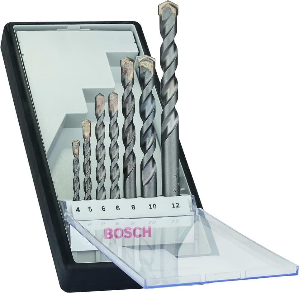 Bosch Professional 7-teiliges CYL-3 Betonbohrer Set (für Beton, Robust Line, Ø 4–12 mm, Zubehör Schlagbohrmaschine)
