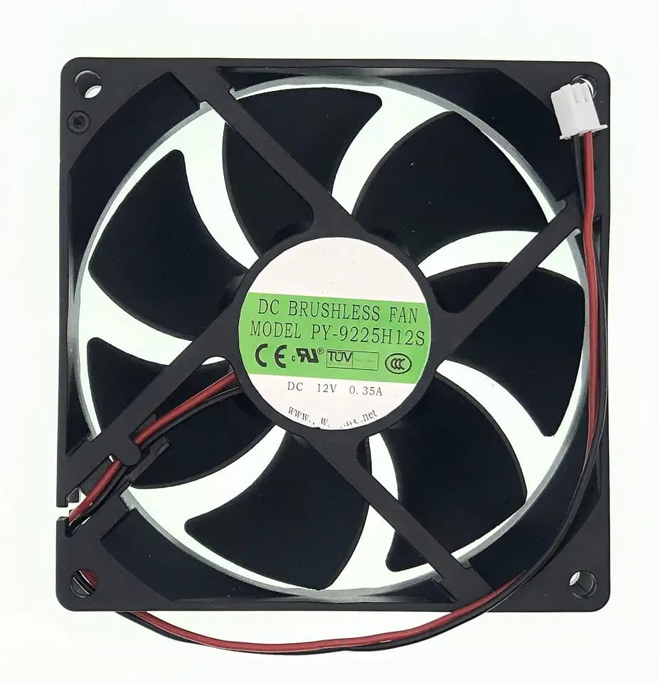 New Cooling Fan for POWERYEAR PY-9225H12S DC 12V 0.35A 9025,Size: 90X90X25mm 2-pin 2-Wire DC Brushless Fan.