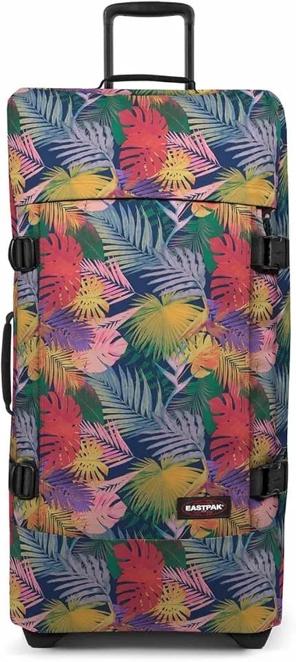 Eastpak Tranverz L Koffer 121L (79 x 40 x 33 cm), großer Reisekoffer mit Rollen, Robustes Gepäck mit 2 Fächern, Teleskopgriff & TSA-Schloss - Brize Retro Navy