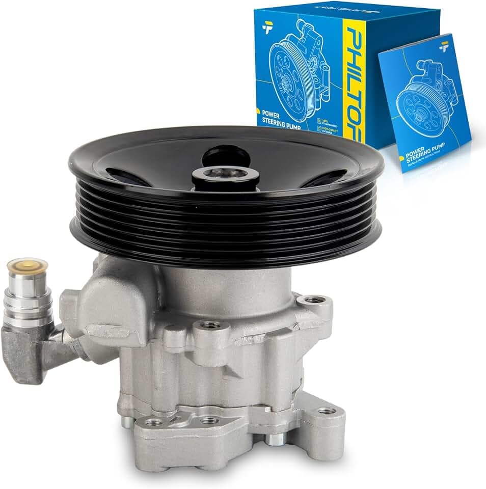 PHILTOP Power Steering Pump with Pulley Replacement 215326, Fit for 2000-2006 S430, 2000-2006 S500, 2001-2002 S55 AMG, Power Steering Pump with Pulley