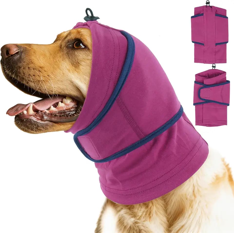IDOMIK Dog Ear Muffs Noise Protection,Dog Calming Hoodie for Anxiety Relief