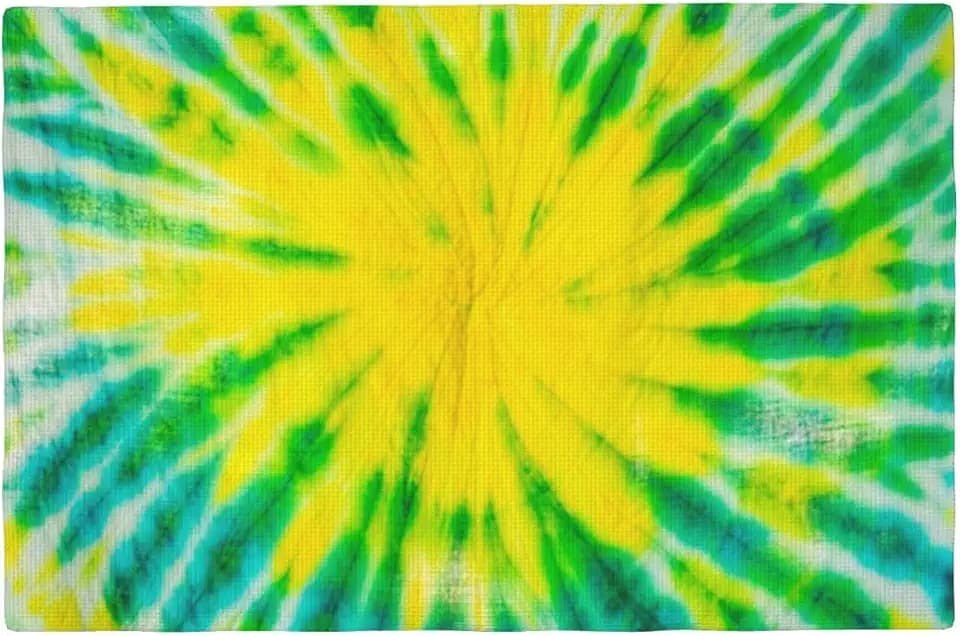 Tie Dye Imitation Linen Placemat Non-Slip Heat Resistant Table Mats for Dinner Kitchen Outdoor Indoor 18 X 12 Inches