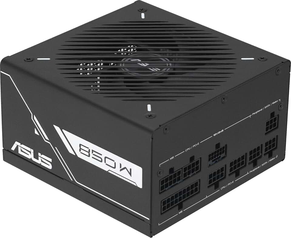 ASUS Prime 750W Gold Black Edition Gaming Netzteil | 750 Watt, Lüfter mit Doppelkugellager, ATX 3.1 & PCIe 5.1 kompatibel, 80 Plus & Cybernetics Gold, geätzte Kabel, Schwarz