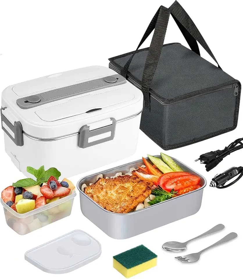 Elektrische Lunchbox, 3-in-1 12/24/220V Thermo Lunch box, 1.8 L Lunchbox