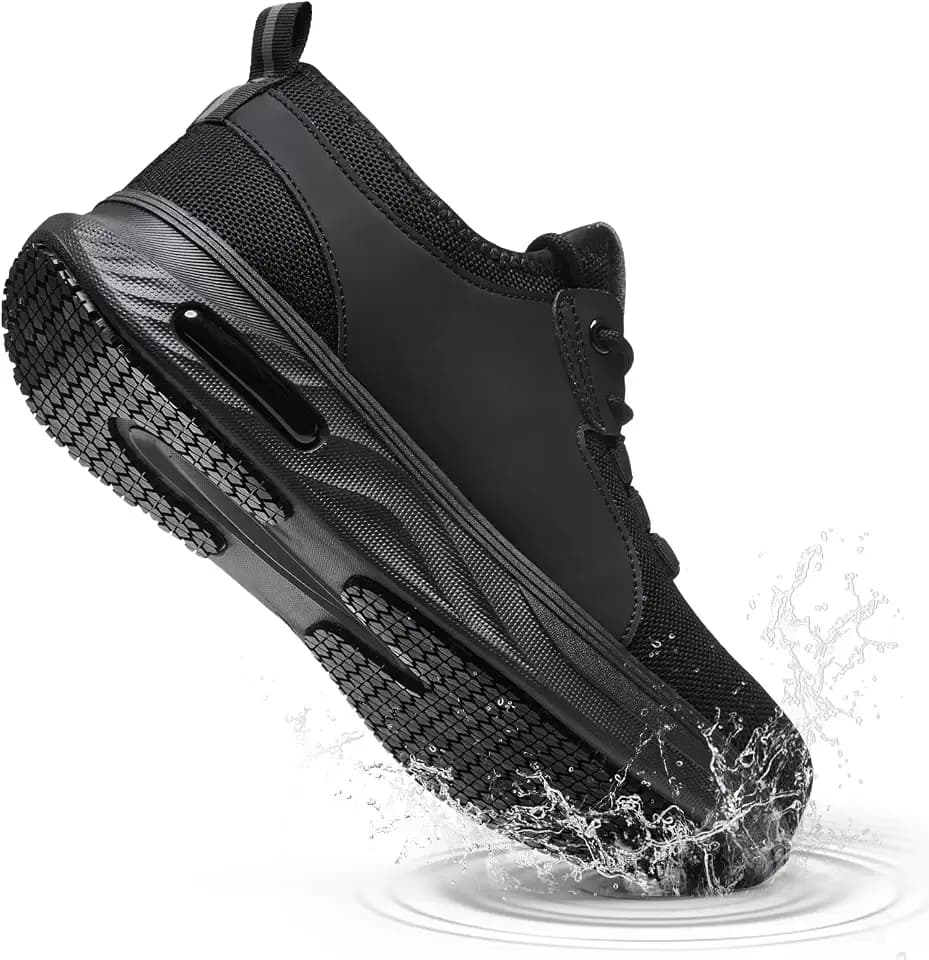 Steel Toe Shoes Men Women – Wide Non-Slip Lightweight Safety Sneakers