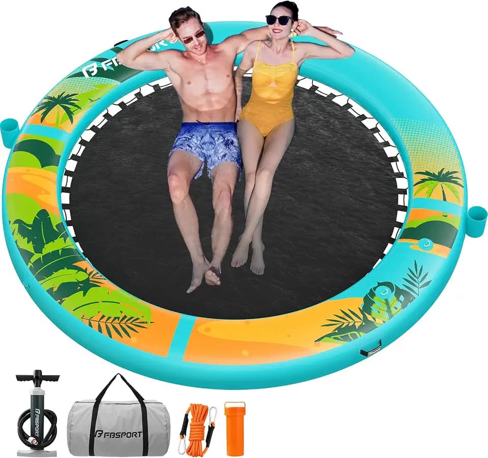 FBSPORT Inflatable Water Hammock Round Floating Ring for Adults