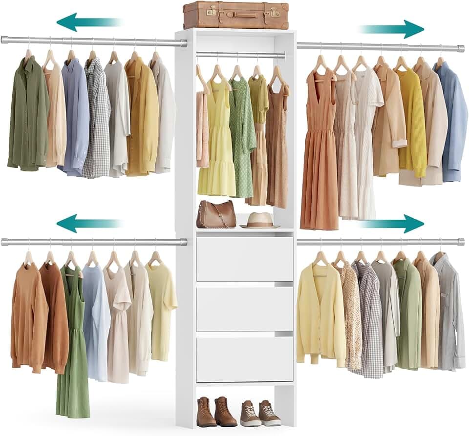 SONGMICS Closet System, Customizable Walk-In Closet Organizer System