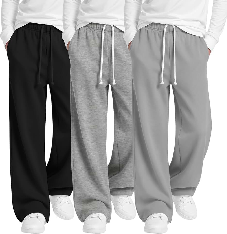 3 Pack Boys Sweatpants Teen Kid Pull On Pants 14-16Y