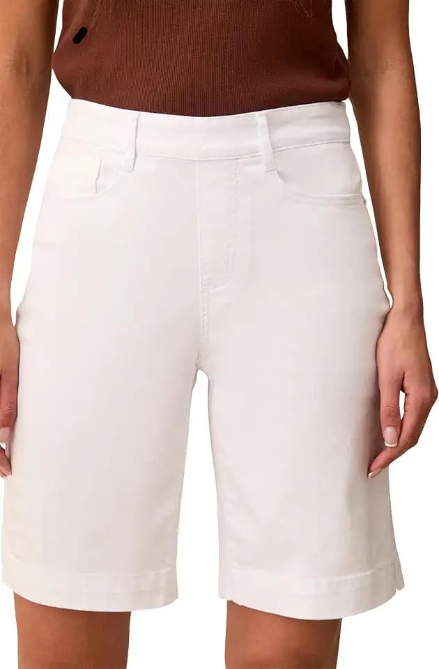 Tribal Women's Aubrey Pull-on Denim Bermuda Shorts
