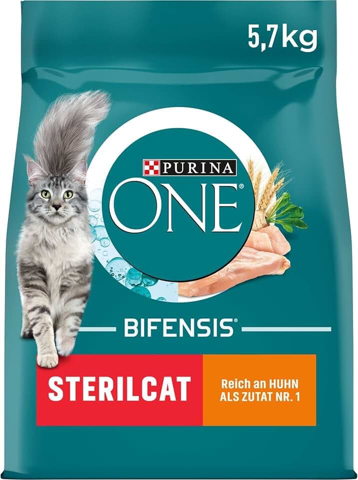 PURINA ONE BIFENSIS STERILCAT Katzenfutter trocken für sterilisierte Katzen, reich an Huhn, 1er Pack (1 x 5, 7kg)