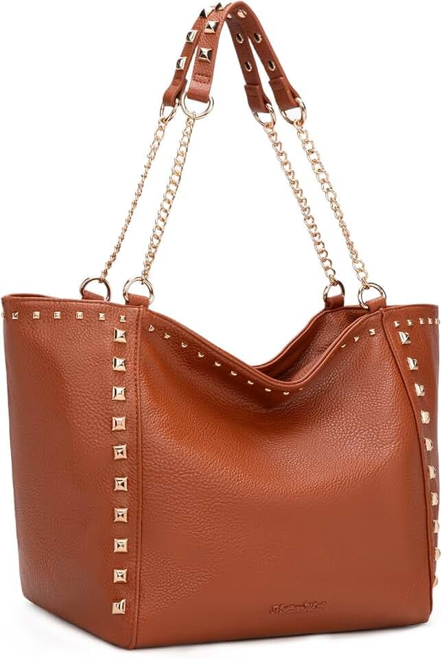 Montana West Large Tote Bag for Women Oversized Shoulder Purses with Chain Handbags