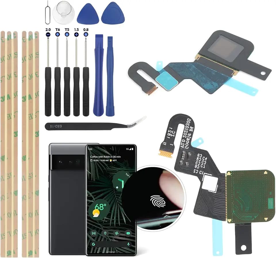 for Google Pixel 6 Pro Fingerprint Sensor Flex Cable Replacement for Pixel 6 Pro Home Buttons Fingerprint Flex Cable Accessories Part
