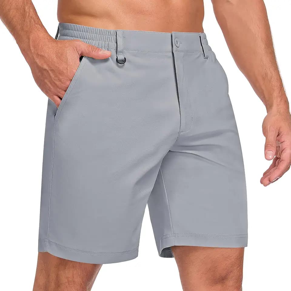 Zoofly Herren Golf Shorts Sommer Chino Kurze Hosen Elastischer Bund Cargohose Kurz für Herren Freizeithose Outdoor Männer mit Taschen
