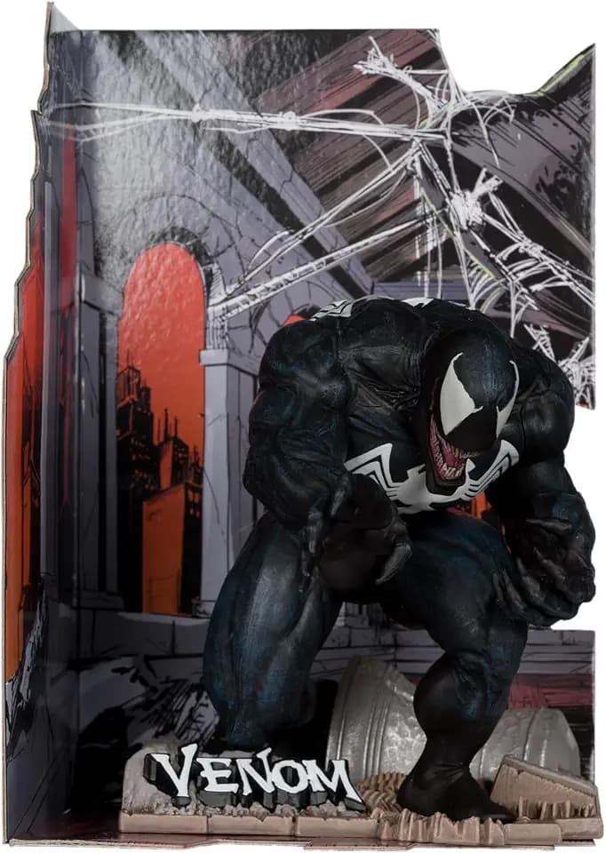 McFarlane Toys - Marvel Venom 1:10th Scale Collectible with Scene (The Amazing Spider-Man #316)