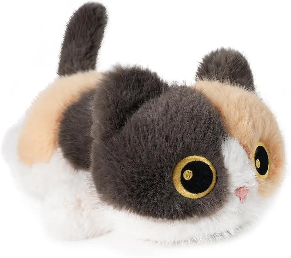 YOUBLEK 1.9 lbs Cat Weighted Stuffed Animals for Adults, Calico Cat Plush