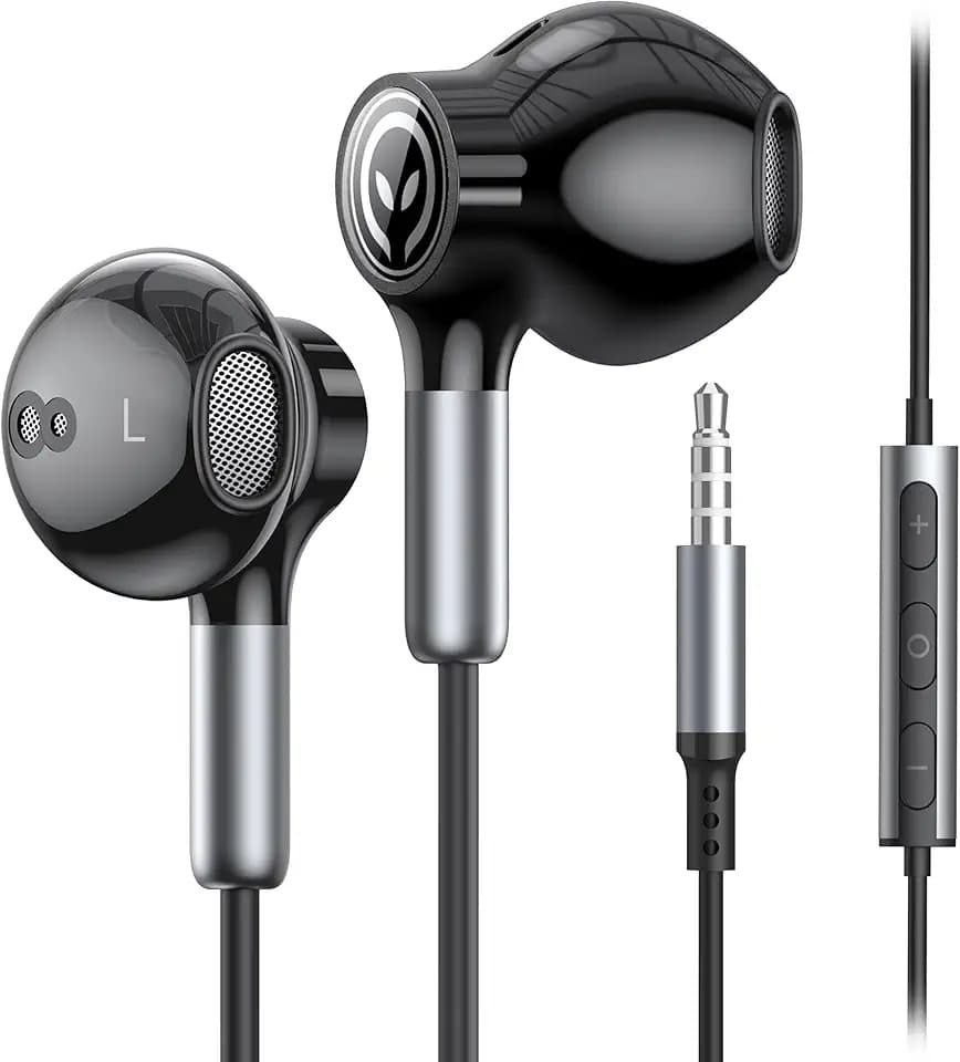 BENEWY Wired Earbuds 3.5mm Magnetic Earphones with Microphone Headphones