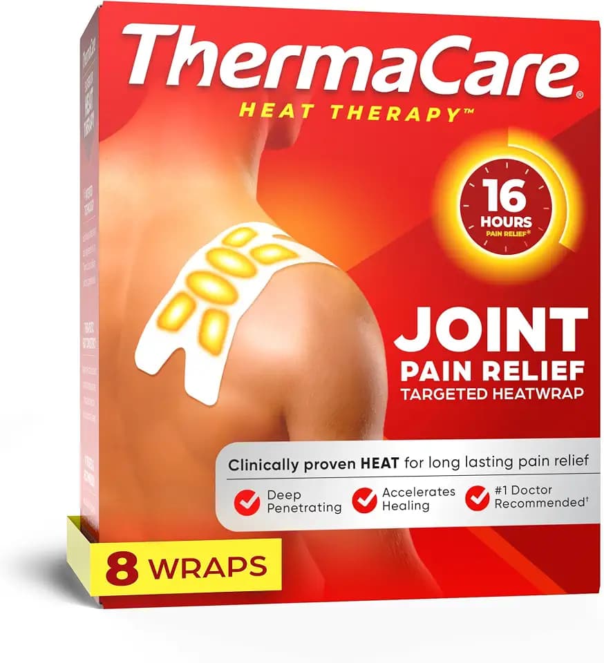 ThermaCare Portable Heating Pads for Muscle & Joint Pain Relief, 8 Count