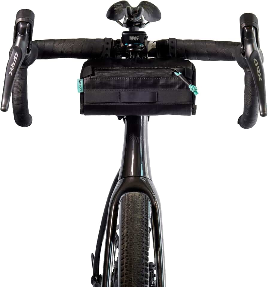 ORUCASE Smuggler HC Handlebar Bag – Premium Bike Handlebar Storage for Road, Gravel & MTB – Waterproof Recycled TPU Ripstop, Insulated, High-Structure Bar Bag – 1.6L - Black