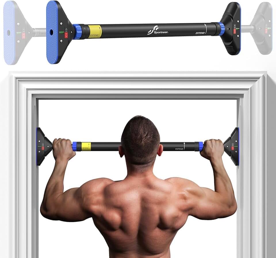 Sportneer Pull Up Bar for Doorway, No-Drill, 29.5-37 in, 440 lb