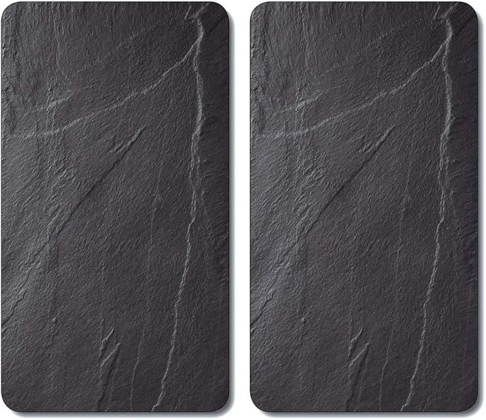 KESPER | Multi-Glasschneideplatte, Material: Glas, Maße: 52 x 30 x 0,8 cm, Motiv: Schiefer, Farbe: Dunkelgrau | 36523 13