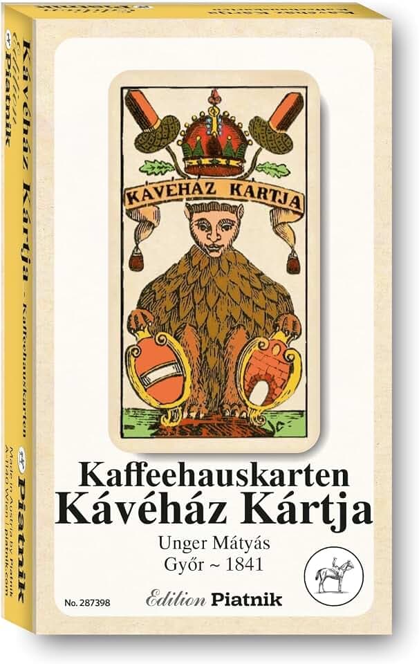 Piatnik Ungarische Kaffeehauskarten, Braun und Beige, Breite: 7 cm, Länge: 12.1 cm