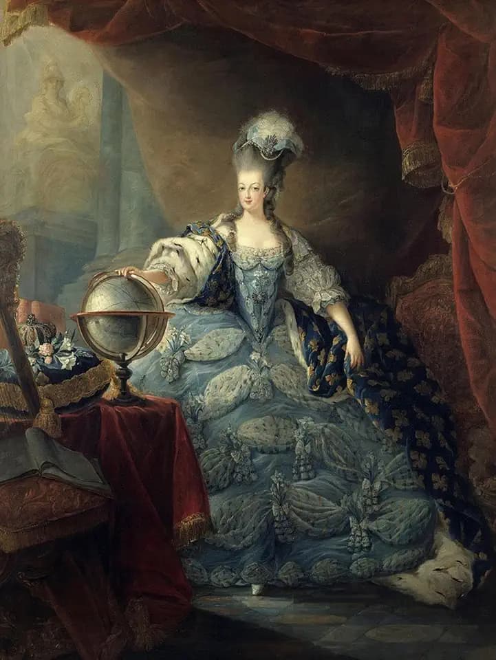 ART.COM Wall Art Print Marie Antoinette, Queen of France with Globe, 1775 by Jean Baptiste Andre Gautier d'Agoty, 24" x 32"