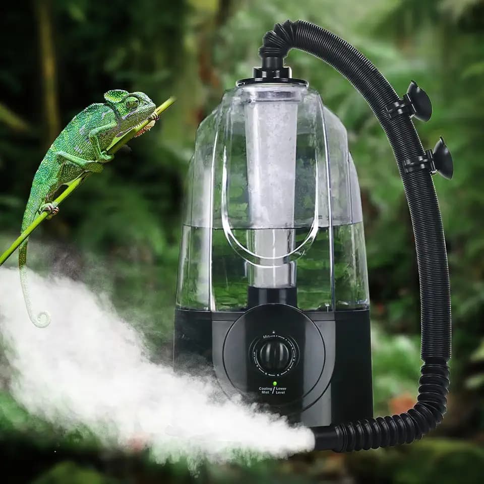 Coospider 3,8L Reptilien Luftbefeuchter Terrarium Nebler mit 380 ml/h für Amphibien Schlangen, Chamäleons und Schildkröten
