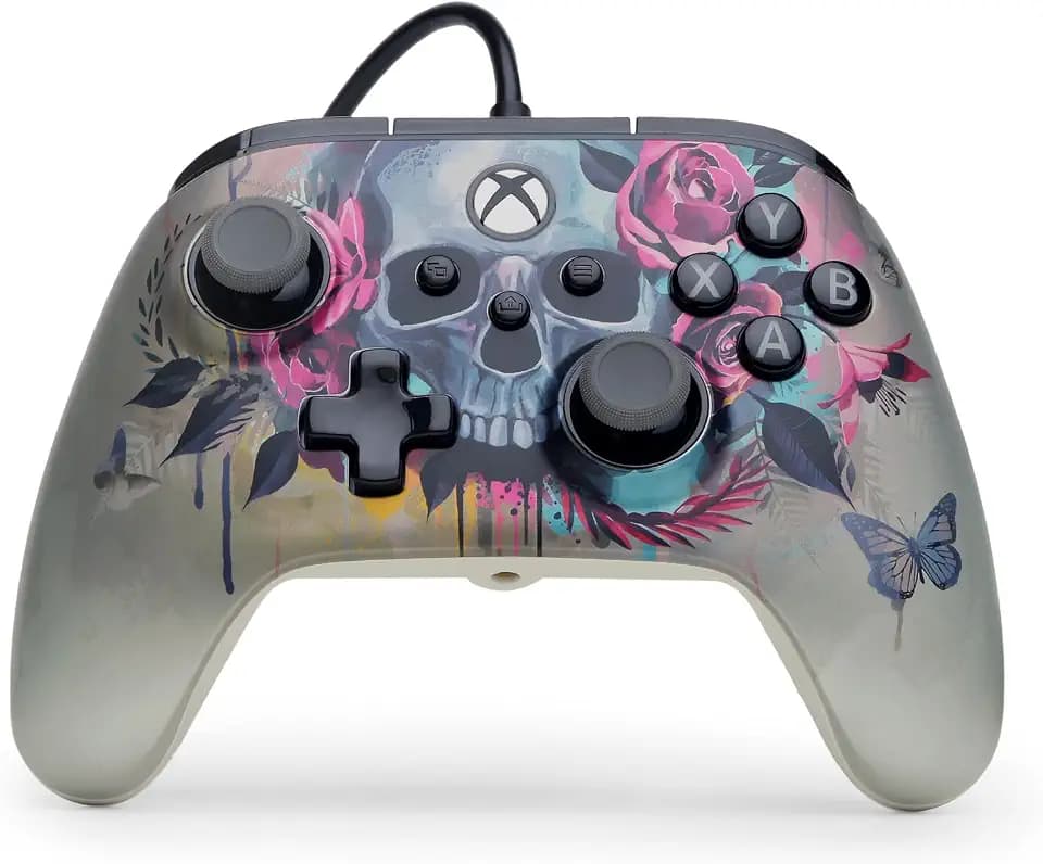 PowerA Kabelgebundener Controller Advantage für Xbox Series X|S - Bloom & Gloom, Gamepad, kabelgebundener Videospiel-Controller, Gaming-Controller, Xbox Series X|S
