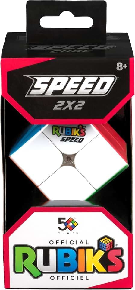 Rubik's - Speed Cube 2x2, original Ultra-leichtgängiger Zauberwürfel mit Magneten, hochwertige Verarbeitung für Einsteiger & Speedcubing-Profis, ab 8 Jahren