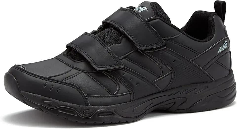 Avia Avi-Union II Strap Non Slip Shoes for Men, Hook and Loop Mens Walking Shoes with Memory Foam, Comfort Restaurant and Diabetic Shoes for Men - Safety Footwear