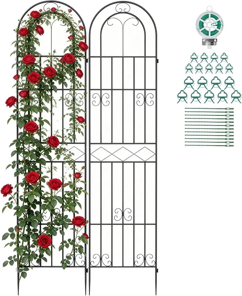 Suteck Garden Trellis for Climbing Plants Outdoor, 87" H x 20" W, 2 Pack
