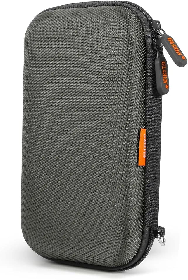 Small Electronic Organizer, Silver-Gray Shockproof EVA Travel Pouch