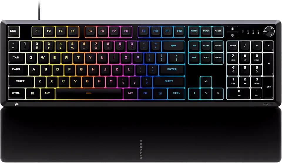 Corsair Skiff 100 Quiet RGB Wired Gaming Keyboard – US QWERTY – Black