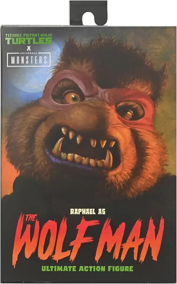 NECA Universal Monsters/Teenage Mutant Ninja Turtles Raphael as The Wolfman 7" Scale Action Figure